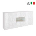 Dressoir 2 deuren 2 laden 181cm modern hoogglans wit Prisma Wh M Verkoop