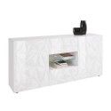 Dressoir 2 deuren 2 laden 181cm modern hoogglans wit Prisma Wh M Kortingen
