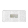 Dressoir 2 deuren 2 laden 181cm modern hoogglans wit Prisma Wh M Korting