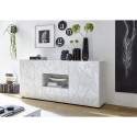 Dressoir 2 deuren 2 laden 181cm modern hoogglans wit Prisma Wh M Karakteristieken