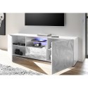 Meuble TV moderne 2 portes 1 tiroir blanc brillant Alis Wh Prisma Réductions