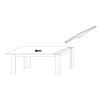 Table à rallonge en bois 90x137-185cm blanc brillant Vigo Urbino Caractéristiques