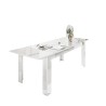 Uitschuifbare eettafel wit glans 90x137-185cm Most Prisma Aanbod