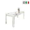 Moderne eettafel woonkamer 180x90cm hoogglans wit Athon Prisma Verkoop