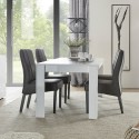Moderne eettafel woonkamer 180x90cm hoogglans wit Athon Prisma Korting