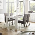 Moderne eettafel woonkamer 180x90cm hoogglans wit Athon Prisma Kortingen
