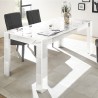 Table de salle à manger de salon 180x90cm blanc brillant moderne Athon Prisma Catalogue