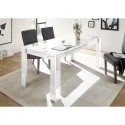 Table de salle à manger de salon 180x90cm blanc brillant moderne Athon Prisma Modèle