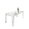 Moderne eettafel woonkamer 180x90cm hoogglans wit Athon Prisma Aanbod