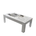 Witte Glanzende Salontafel 65x122cm Reef Prisma Voorraad