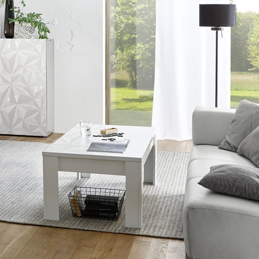Table basse de salon café blanc brillant 65x122 cm Reef Prisma Promotion Table basse de salon café blanc brillant 65x122 cm Reef Prisma Promotion