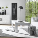 Table basse de salon café blanc brillant 65x122 cm Reef Prisma Modèle