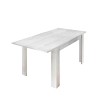 Uitschuifbare eettafel van hout 90x137-185cm hoogglans wit Vigo Urbino Korting
