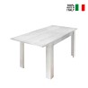 Uitschuifbare eettafel van hout 90x137-185cm hoogglans wit Vigo Urbino Aanbod