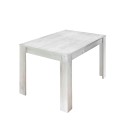 Uitschuifbare eettafel van hout 90x137-185cm hoogglans wit Vigo Urbino Kortingen