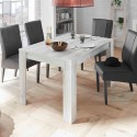 Uitschuifbare eettafel van hout 90x137-185cm hoogglans wit Vigo Urbino Voorraad