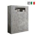 Buffet haut 2 portes moderne en ciment Sior Ct Urbino Vente