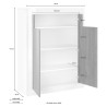 Buffet haut moderne 2 portes béton Sior Ct Urbino Remises