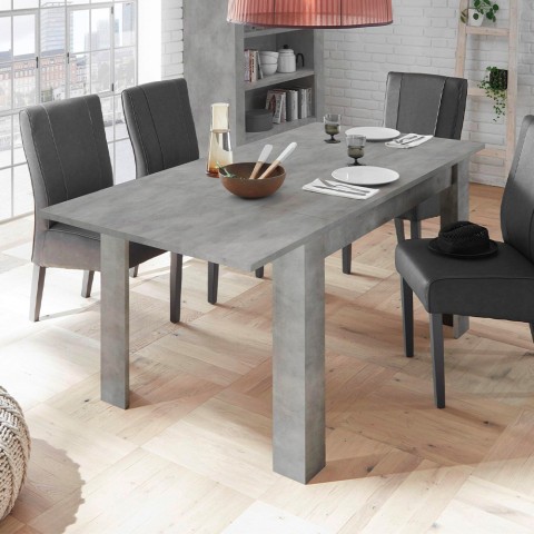 Moderne uitschuifbare eettafel 90x137-185 cm betonlook Fold Urbino Aanbieding