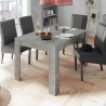 Moderne uitschuifbare eettafel 90x137-185 cm betonlook Fold Urbino Kortingen