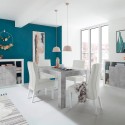 Moderne uitschuifbare eettafel 90x137-185 cm betonlook Fold Urbino Keuze