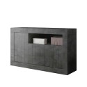 Buffet noir moderne salon 3 portes Urbino Ox M Offre