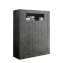 Buffet noir 2 portes salon moderne hauteur 144 cm Sior Ox Urbino Offre