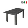 Uitschuifbare moderne design tafel 90x137-185 cm zwart hout Diogo Urbino Verkoop