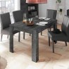 Uitschuifbare moderne design tafel 90x137-185 cm zwart hout Diogo Urbino Kortingen