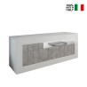 TV-meubel hoogglans wit beton 3 deuren 138cm modern Jaor BC Verkoop