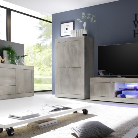 Buffet haut de séjour en bois avec 4 portes Novia Pc Basic Promotion