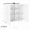 Buffet de cuisine moderne en béton 2 portes design damier Dama Lola Ct Choix