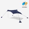 Tente de plage protection UV parasol portable 2,3 x 2,3 m Formentera Choix