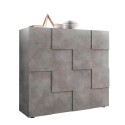 Buffet de cuisine moderne en béton 2 portes design damier Dama Lola Ct Offre