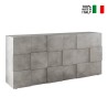 Buffet de salon avec rangement 3 portes gris ciment Dama Ct S Vente