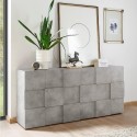 Dressoir opbergkast woonkamer met 3 deurtjes grijs beton Dama Ct S Aanbieding