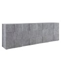 Buffet de séjour 4 portes 241 cm gris ciment Dama Ct L Offre