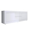 Moderne tv-meubel met 2 deuren en 2 lades 210 cm hoogglans wit Visio Wh Aanbod