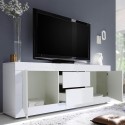 Moderne tv-meubel met 2 deuren en 2 lades 210 cm hoogglans wit Visio Wh Catalogus