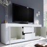 Moderne tv-meubel met 2 deuren en 2 lades 210 cm hoogglans wit Visio Wh Catalogus