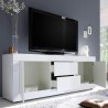 TV-meubel 2 deuren 2 laden modern 210cm wit hoogglans Visio Wh Catalogus