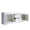 TV-meubel 2 deuren 2 laden modern 210cm wit hoogglans Visio Wh Korting
