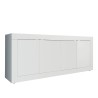 Buffet moderne 4 portes 207 cm blanc brillant Altea Wh Offre