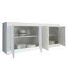 Buffet moderne 4 portes 207 cm blanc brillant Altea Wh Remises