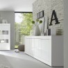 Buffet moderne 4 portes 207 cm blanc brillant Altea Wh Réductions