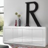 Buffet moderne 4 portes 207 cm blanc brillant Altea Wh Catalogue