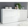 Buffet salon armoire 4 portes 207cm moderne blanc brillant Altea Wh Choix
