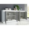 Moderne woonkamer dressoir 4 deuren wit hoogglans beton 207cm Altea BC Keuze