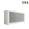 Moderne dressoir woonkamer met 3 deuren in hoogglans wit en beton Modis BC Basic Verkoop