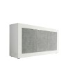 Moderne dressoir woonkamer met 3 deuren in hoogglans wit en beton Modis BC Basic Aanbod